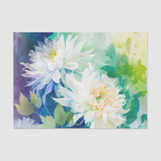 Mousseline Papier de découpage DAHLIAS