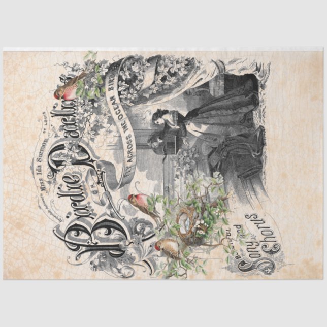 Mousseline Papier de découpage de Birdie Darling (Recto)