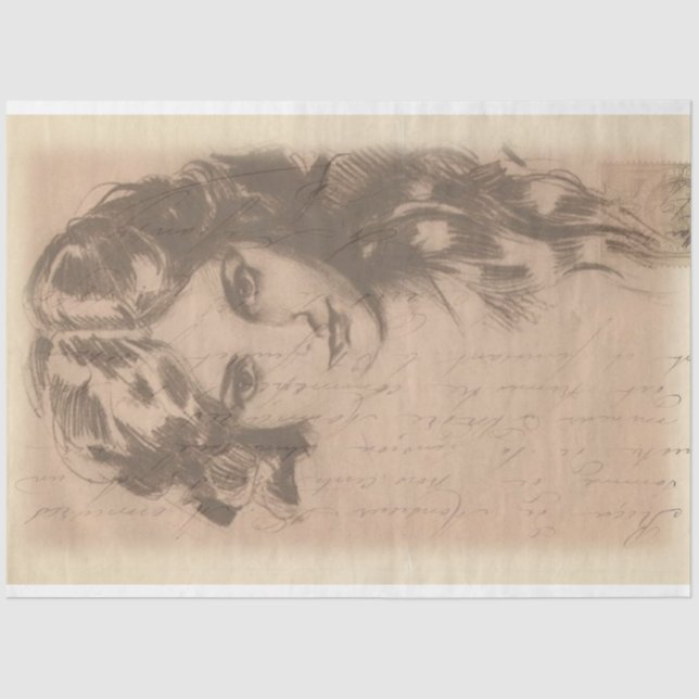 Mousseline Papier de découpage de croquis de dame (Recto)