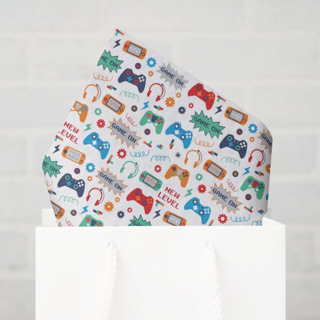 Mousseline Papier de découpage de jeu, jeux vidéo (Sac cadeau)