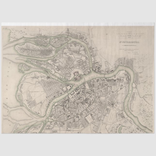 Mousseline Papier de découpage de la carte de rue (Recto)