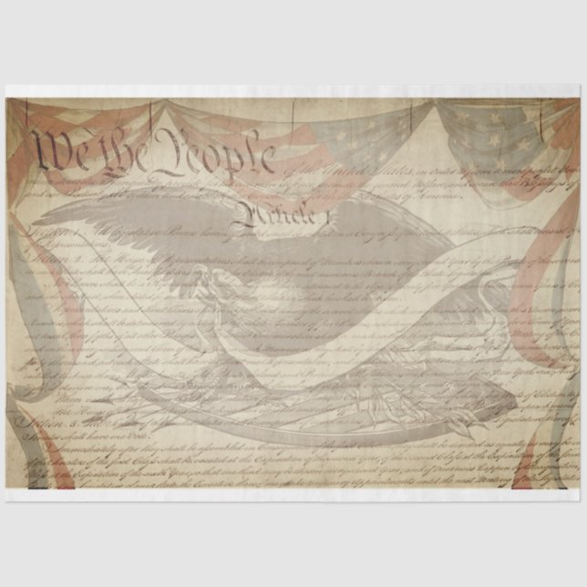 Mousseline Papier de découpage de meubles patriotiques (Recto)