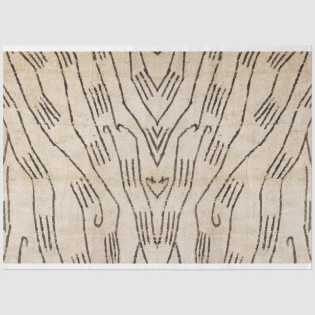 Mousseline Papier de découpage de meubles textiles africains (Recto)