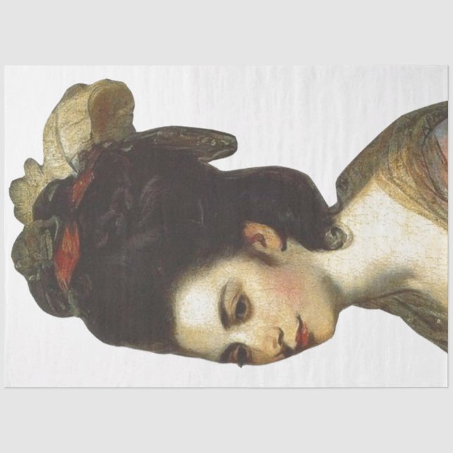 Mousseline Papier de découpage de profil de femme (Recto)