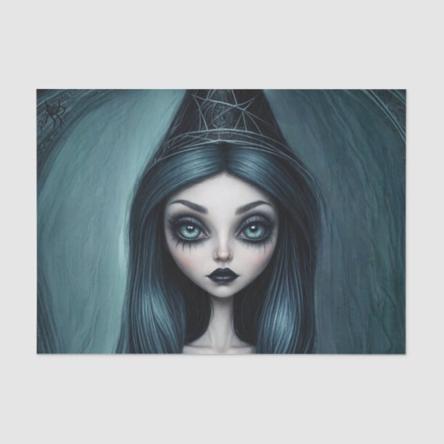 Mousseline Papier de découpage de sorcière de déesse noire (Recto)