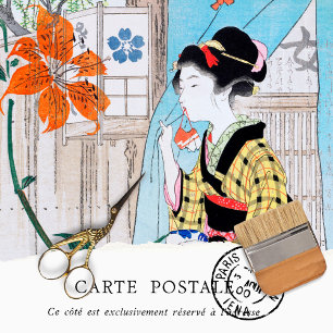 Mousseline Papier de découpage de tissu de femme japonaise vi
