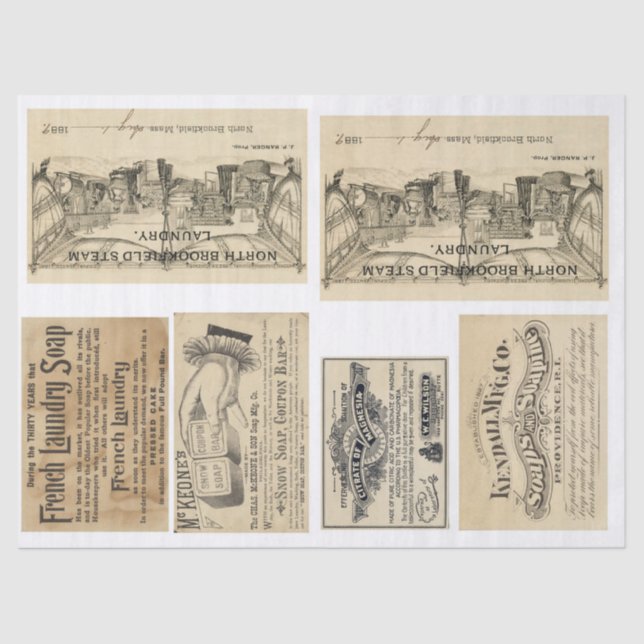 Mousseline Papier de Decoupage d'éléments de journal d'ordure (Recto)