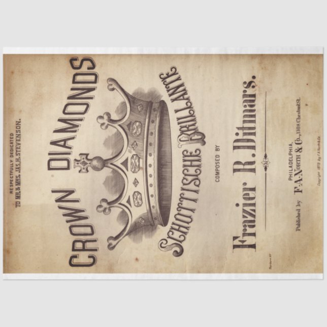 Mousseline Papier de découpage des diamants de la Couronne (Recto)