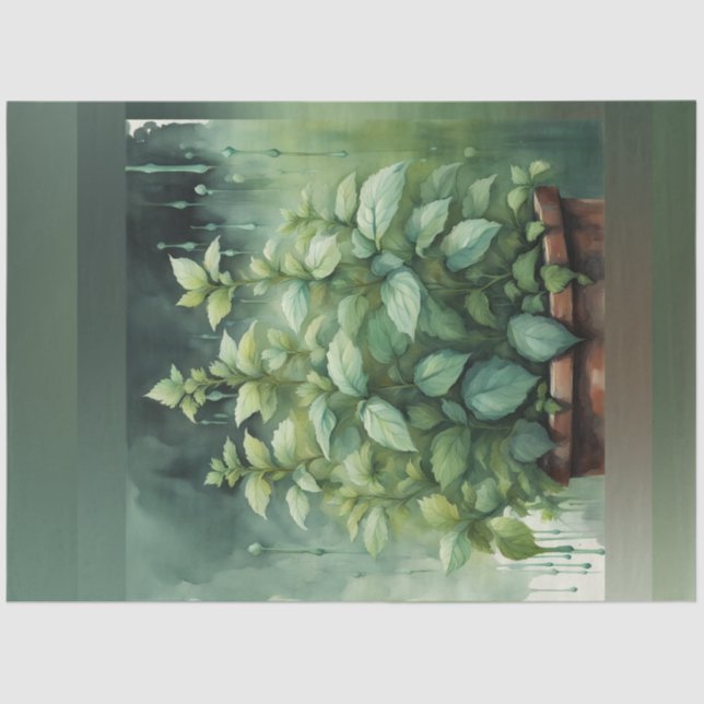 Mousseline Papier de découpage du jardin de la Monnaie de pri (Recto)