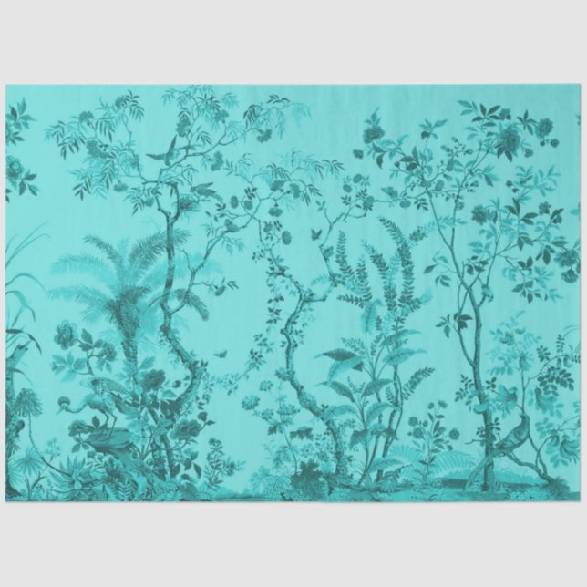 Mousseline Papier de découpage du jardin tropical et des oise (Recto)