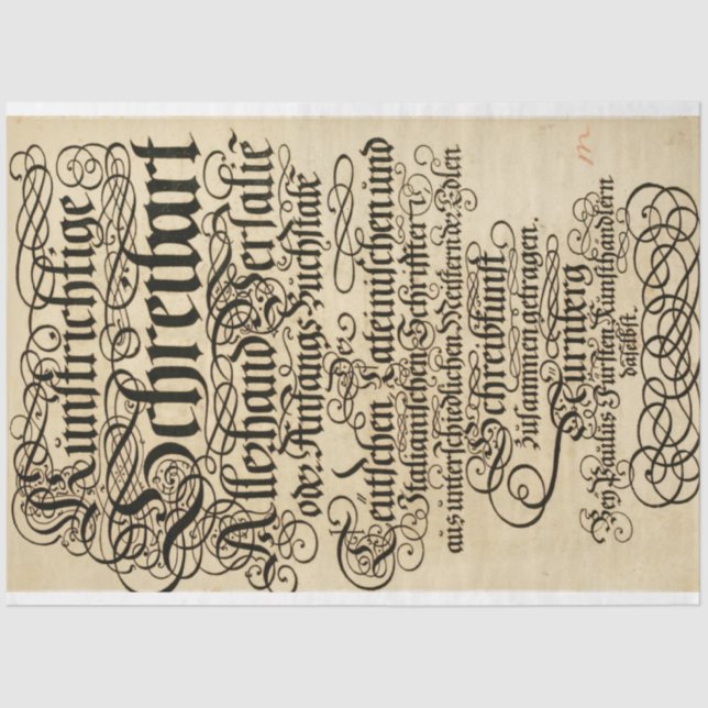 Mousseline Papier de découpage du mobilier de script (Recto)