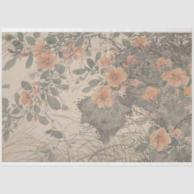 Mousseline Papier de découpage du mobilier de style floral (Recto)