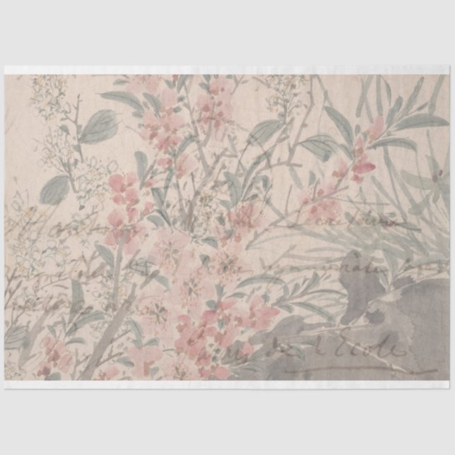 Mousseline Papier de découpage du mobilier de style floral (Recto)