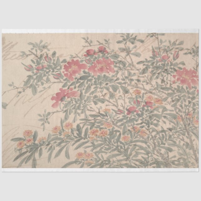 Mousseline Papier de découpage du mobilier de style floral (Recto)