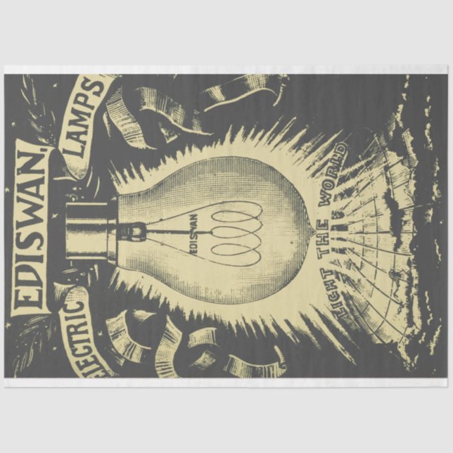 Mousseline Papier de découpage Edison industriel (Recto)