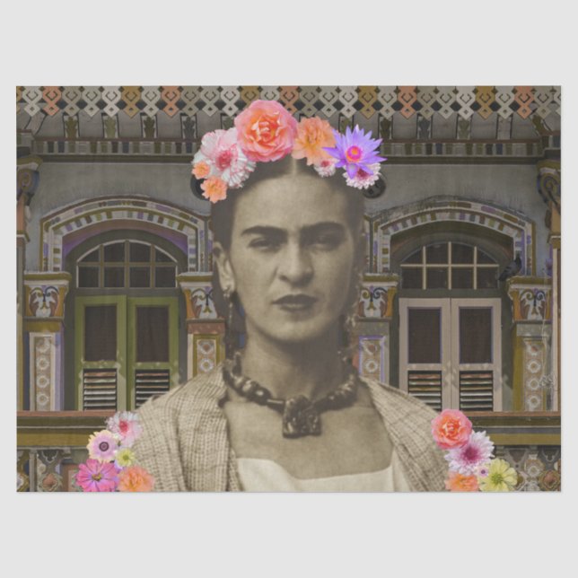 Mousseline Papier de découpage en tissu Frida (Recto)