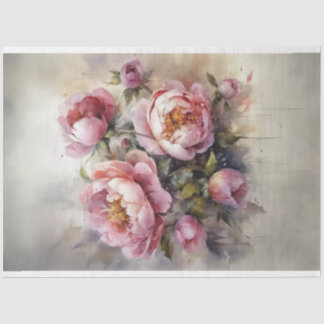 Mousseline Papier de découpage, Enveloppement - Jardin Rose E