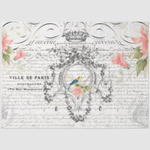 Mousseline Papier de découpage Ephemera d'oiseaux