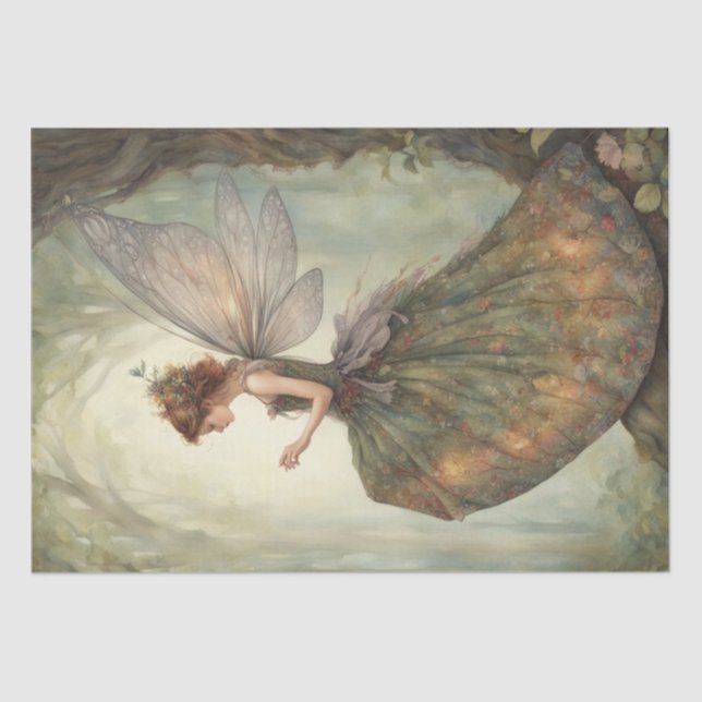 Mousseline Papier de découpage Fée Automne 2 Enchantée (Recto)