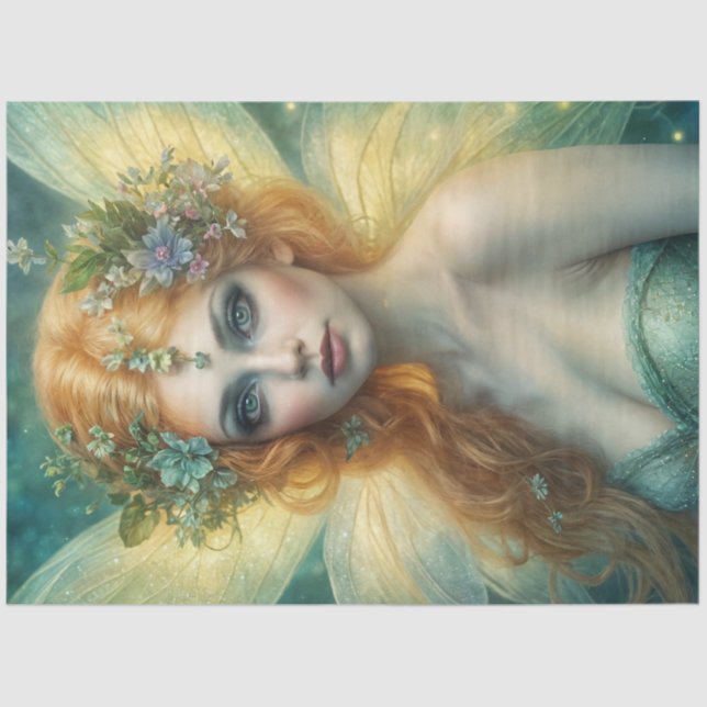 Mousseline Papier de découpage Fée Été Lumineux (Recto)