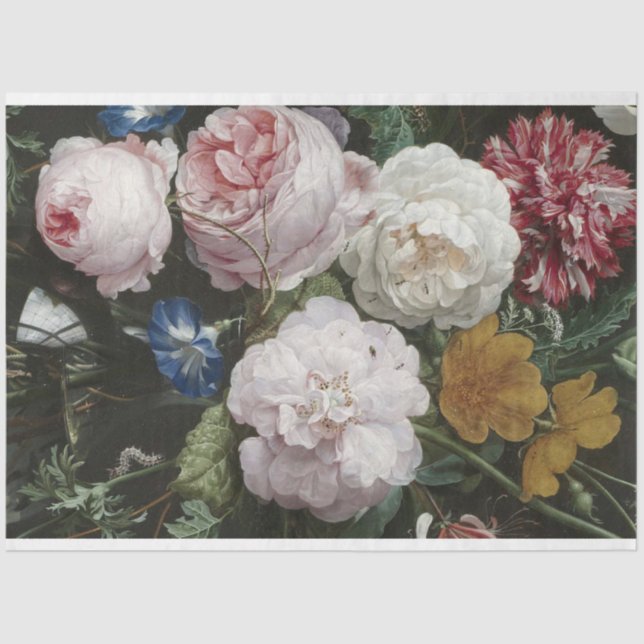 Mousseline Papier de découpage floral d'art fin (Recto)