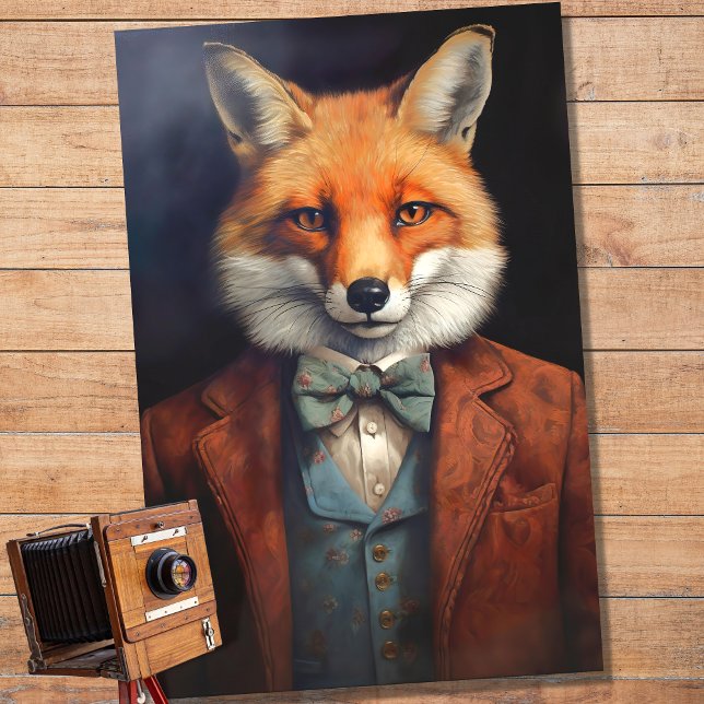 Mousseline Papier de découpage Fox in Suit 1 (Créateur téléchargé)