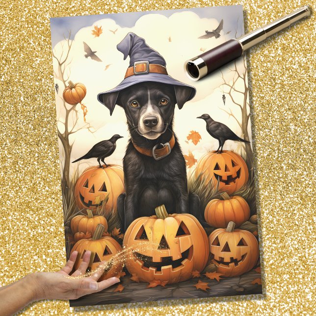 Mousseline Papier de découpage Halloween Chien 3 (Créateur téléchargé)