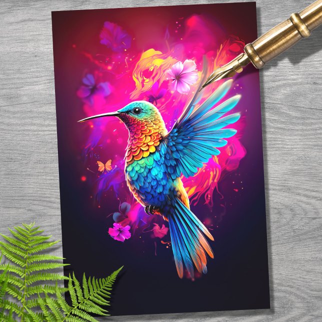 Mousseline Papier de découpage Hummingbird 3 (Créateur téléchargé)