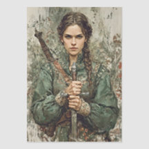 Papier de découpage Imaginaire de la femme guerriè