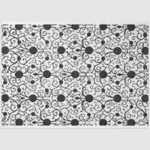 Mousseline Papier de découpage noir et blanc