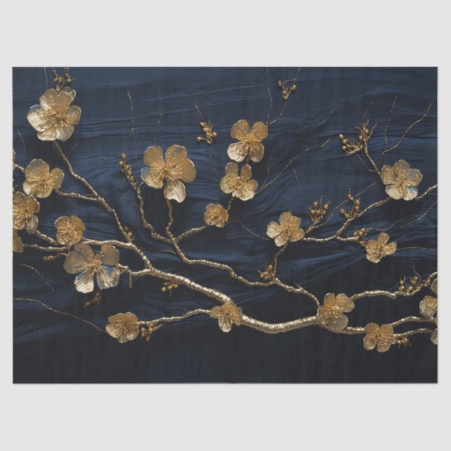 Mousseline Papier de découpage, Papier d'emballage - Fleurs d (Recto)