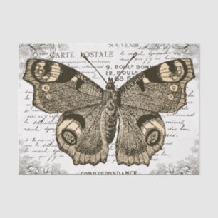 Mousseline Papier de découpage papillon - Vintage français