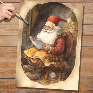 Mousseline Papier de découpage Père Noël 1 nostalgique