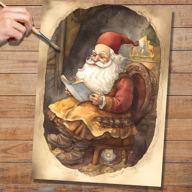 Mousseline Papier de découpage Père Noël 1 nostalgique (Créateur téléchargé)