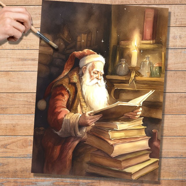 Mousseline Papier de découpage Père Noël 5 nostalgique (Créateur téléchargé)