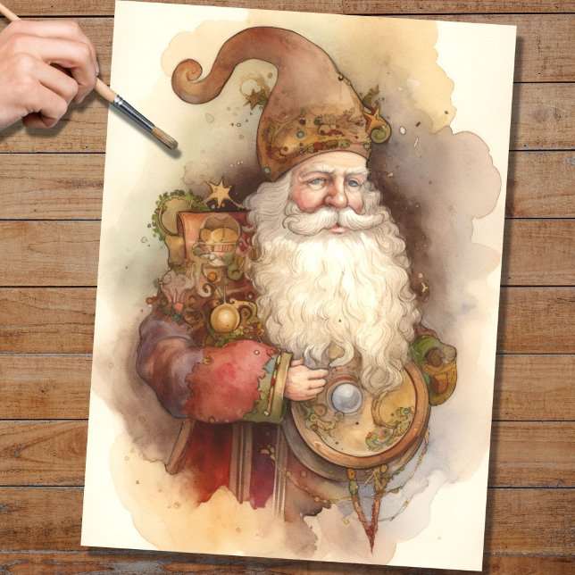 Mousseline Papier de découpage Père Noël 6 nostalgique (Créateur téléchargé)
