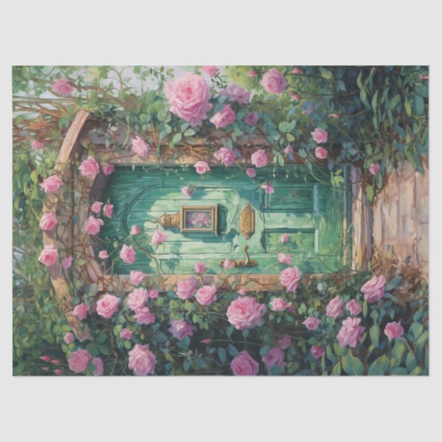 Mousseline Papier de découpage - Porte Ethérée (Recto)