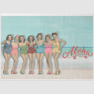 Mousseline Papier de découpage pour dames de bain rétro
