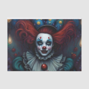 Mousseline Papier de découpage pour Halloween Clown déplaisan