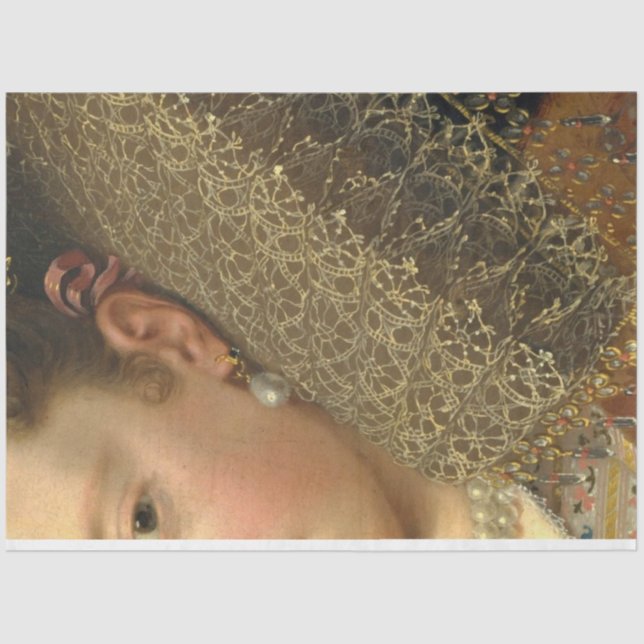 Mousseline Papier de découpage Queen rose (Recto)