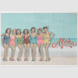Mousseline Papier de découpage Rétro Bathing Beauties