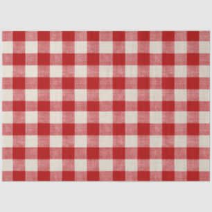 Mousseline Papier de découpage rouge Buffalo Check