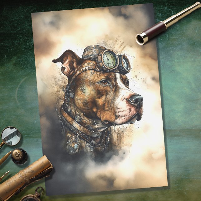 Mousseline Papier de découpage Steampunk Pit Bull 4 (Créateur téléchargé)