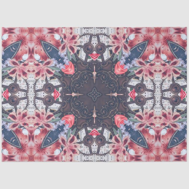 Mousseline Papier de découpage Steampunk pour grandes applica (Recto)