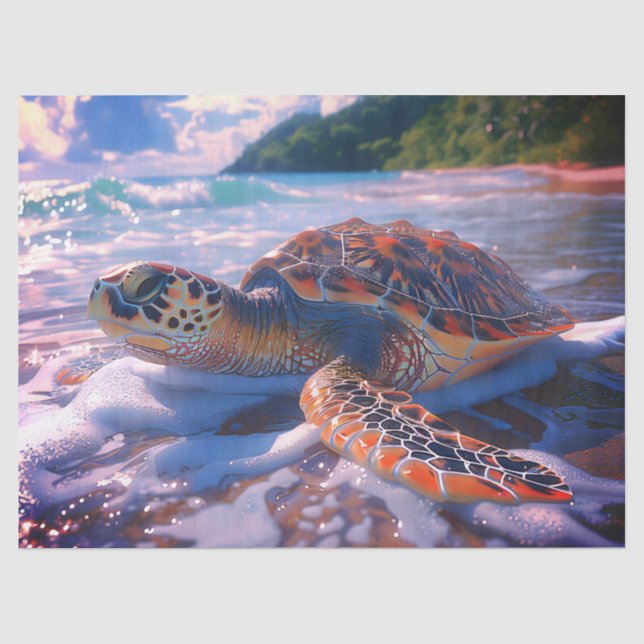 Mousseline Papier de découpage/tissu de tortue marine (Recto)