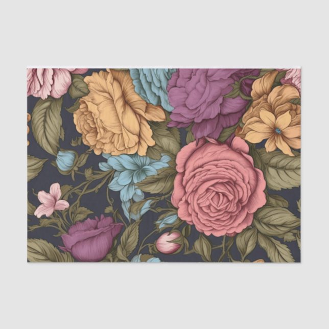 Mousseline Papier de découpage Vintage romantique (Recto)