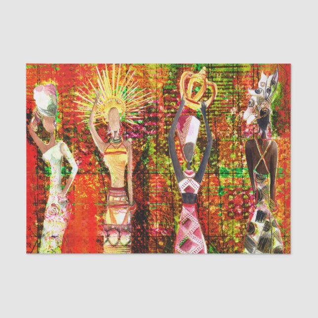 Mousseline Papier de fond africain Supremes (Recto)