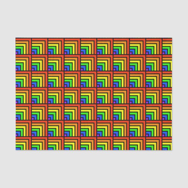 Mousseline Papier de fond arc-en-ciel (Recto)