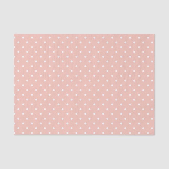 Mousseline Papier de fond blanc et blanc Polka Dot (Recto)