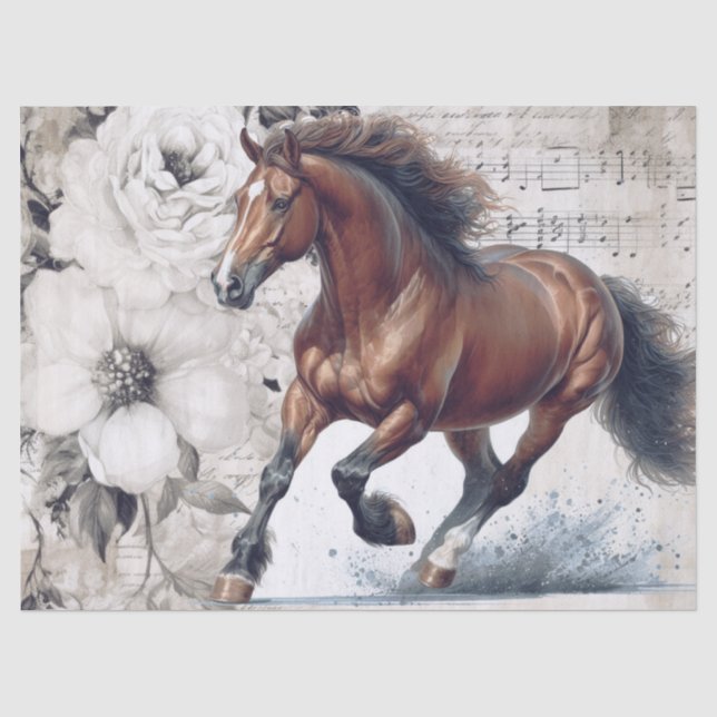 Mousseline Papier de fond de découpage de cheval hanovre (Recto)